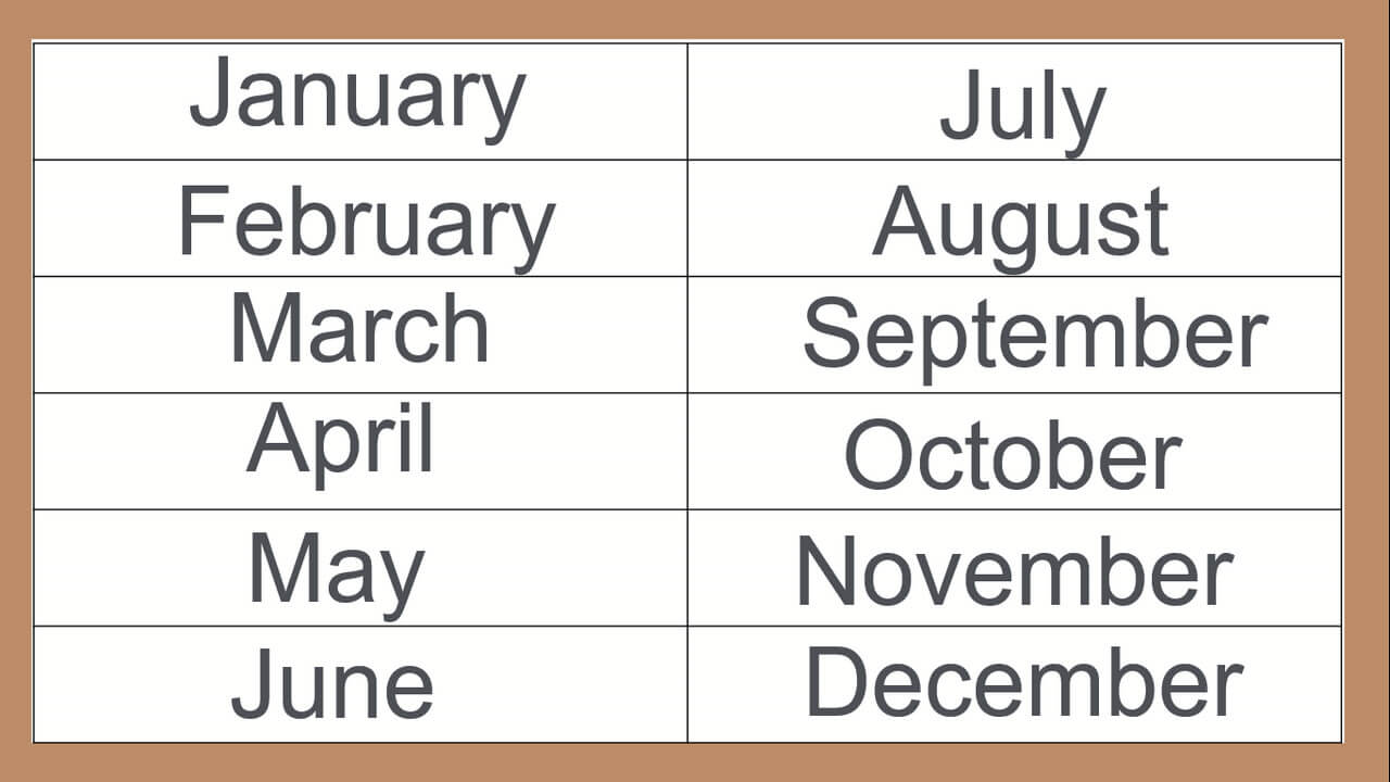 1-12月份英文 - 一月到十二月英文缩写 - 英文 学习123